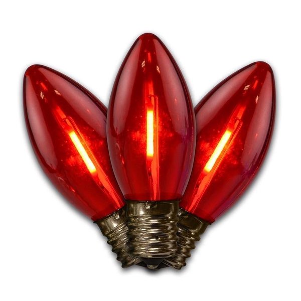 Holiday Bright Lights LED C9 Red 25 ct Replacement Christmas Light Bulbs 0 ft. BU25FLDSC9-TRDA